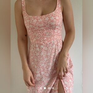 Abercrombie & Fitch Smocked Pink Floral Mini Dress Size Small